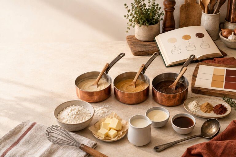 Roux blanco, rubio y oscuro: cuál usar en cada salsa